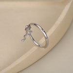 Sterling Silver Serotonin Molecule Adjustable Ring