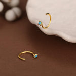 Extra Tiny Sterling Silver 2mm CZ Huggie Hoop Earrings, Silver or Gold, Minimal CZ Open Huggies, CZ Open Hoops, C Hoops in Sterling Silver