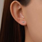 Extra Tiny Sterling Silver 2mm CZ Huggie Hoop Earrings, Silver or Gold, Minimal CZ Open Huggies, CZ Open Hoops, C Hoops in Sterling Silver