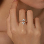 Sterling Silver Starfish and Jellyfish Open Ring