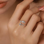 Sterling Silver Scuba Diver and Whale Shark Open Ring