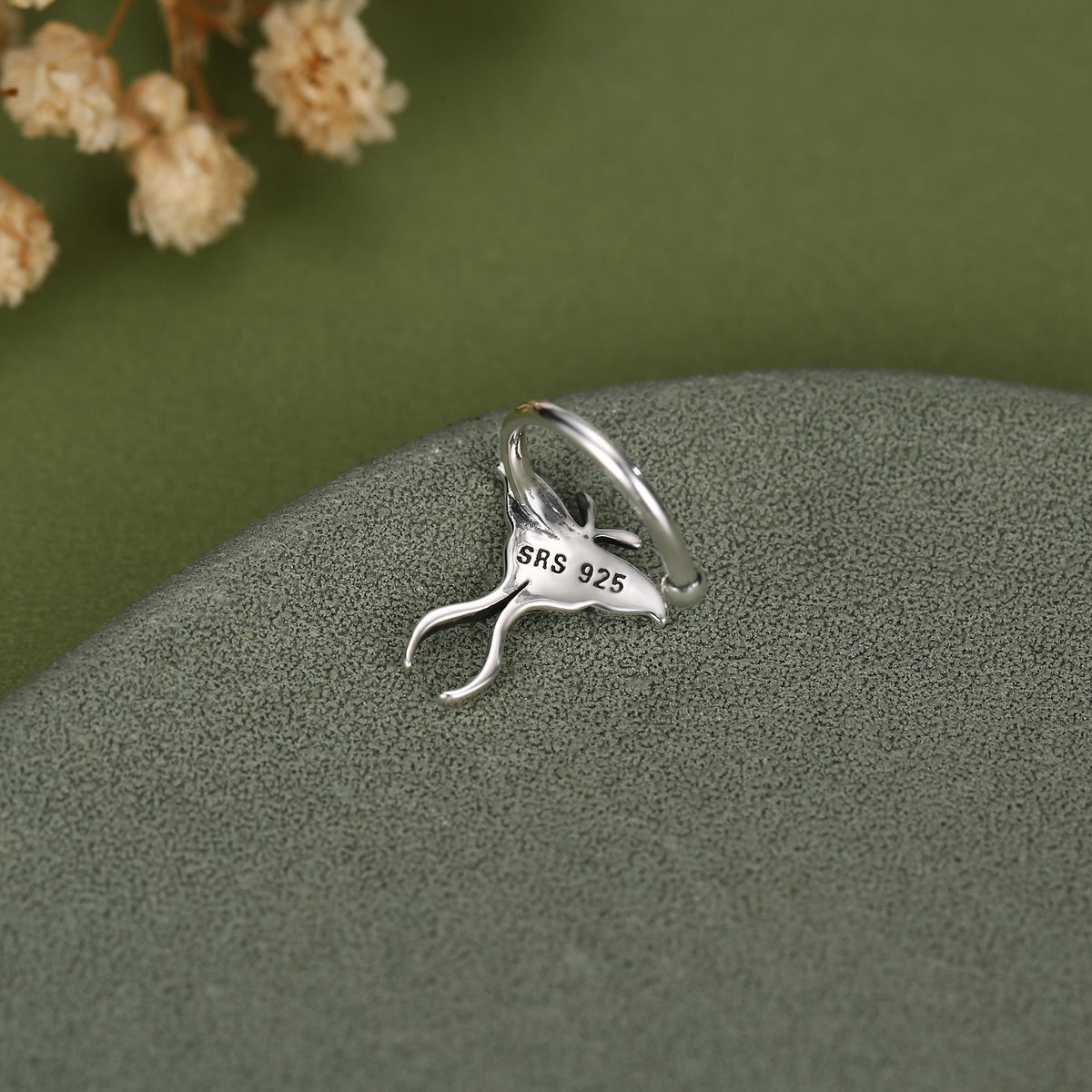 Sterling Silver Luna Moth Ear Cuff