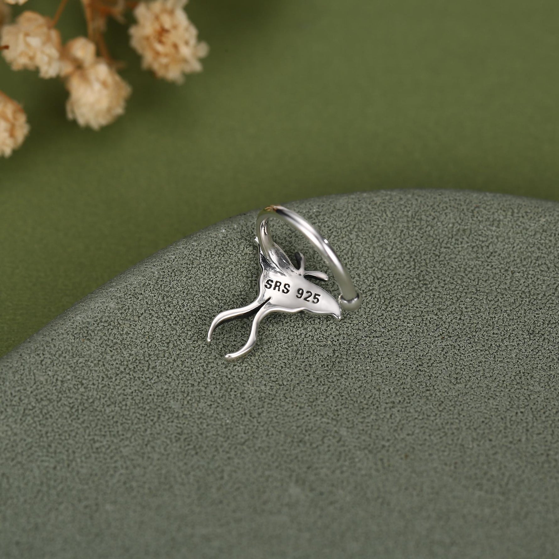 Sterling Silver Luna Moth Ear Cuff