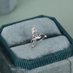 Sterling Silver Crane Ear Cuff