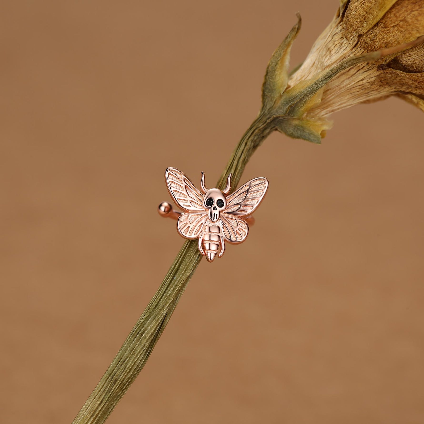 Sterling Silver Death's-head Hawkmoth Ear Cuff