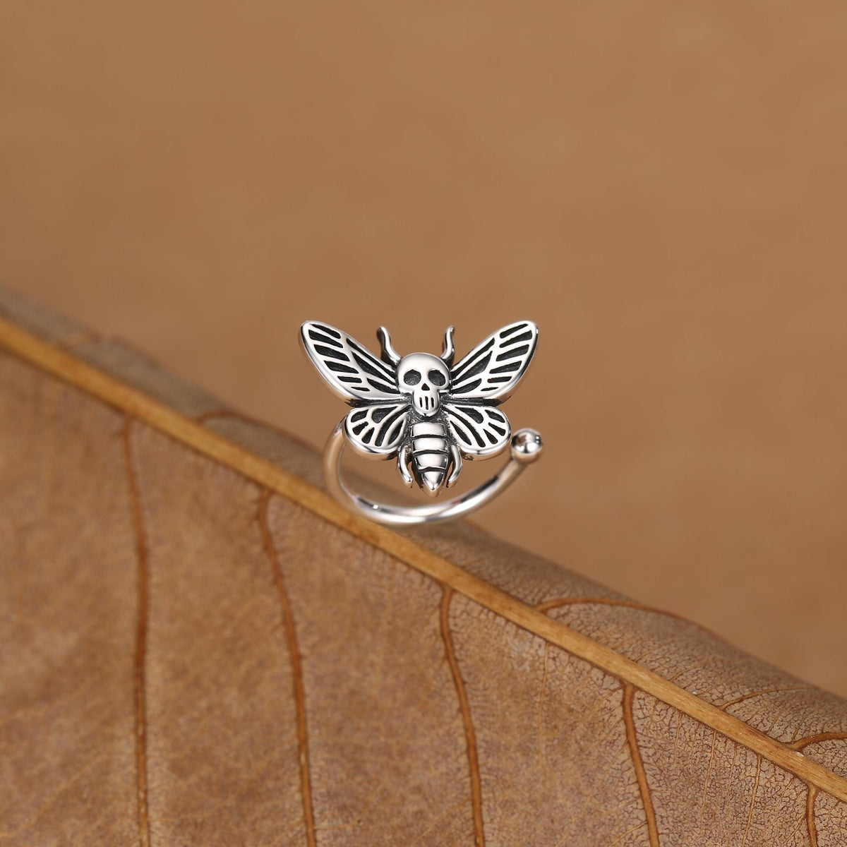Sterling Silver Death's-head Hawkmoth Ear Cuff