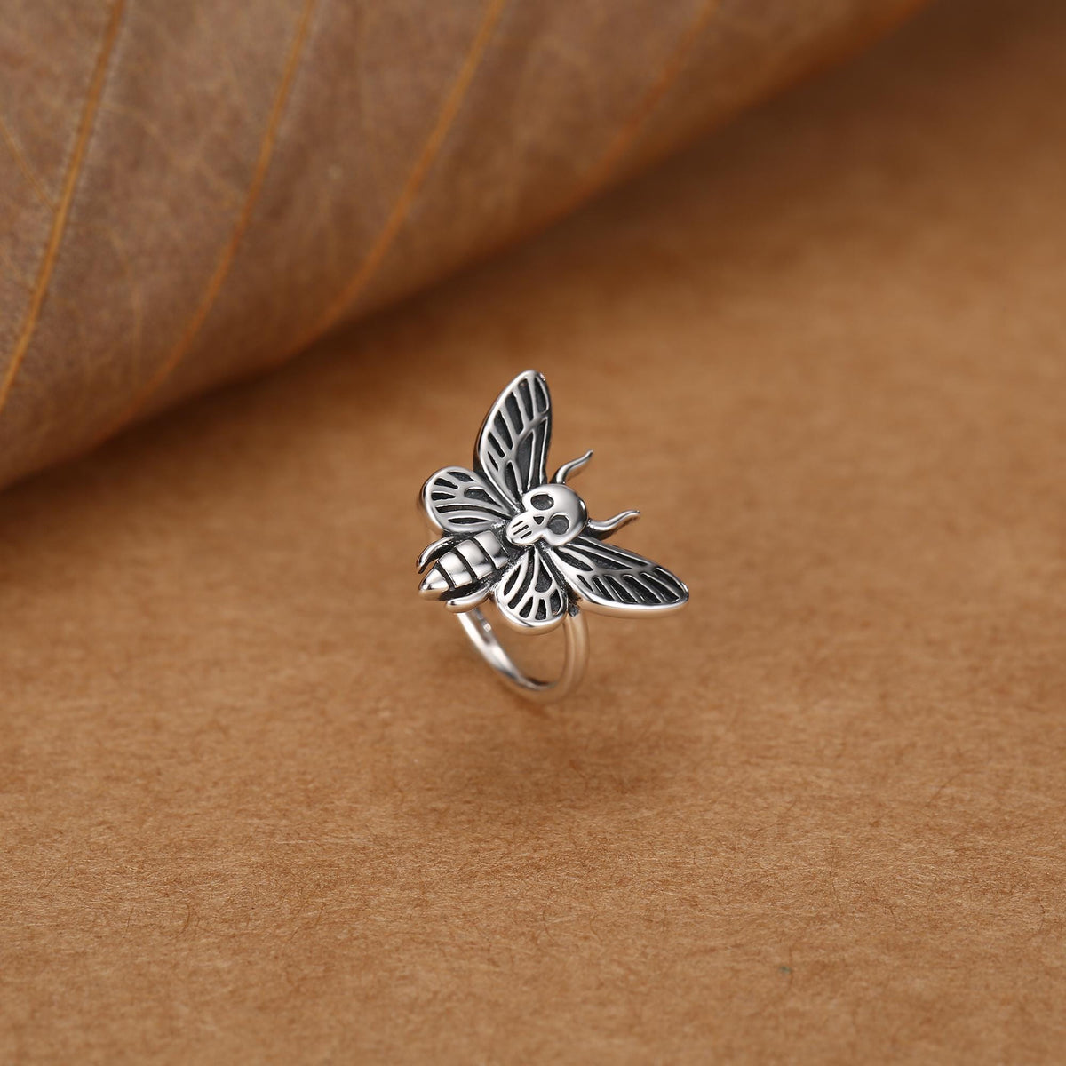 Sterling Silver Death's-head Hawkmoth Ear Cuff