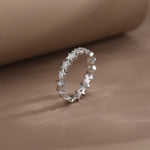 Sterling Silver Star Eternity Ring