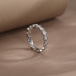 Sterling Silver Star Eternity Ring