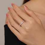 Sterling Silver Star Eternity Ring