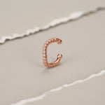 Sterling Silver CZ Wave Ear Cuff