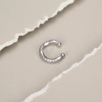 Sterling Silver CZ Wave Ear Cuff