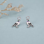 Sterling Silver Pigeon Earring Charms For Hoop Earrings