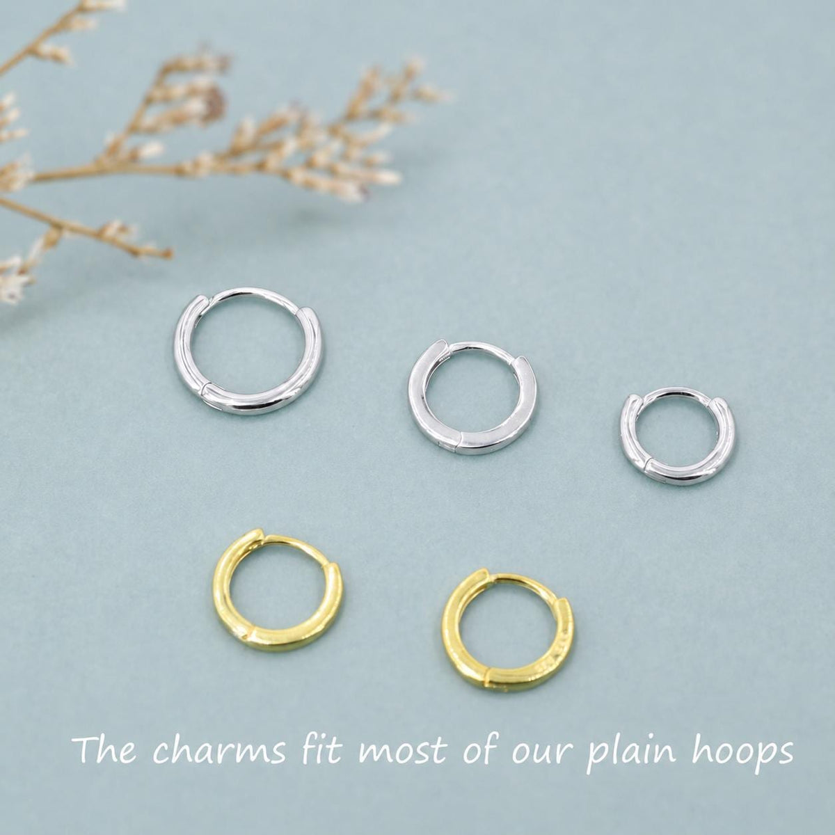 Sterling Silver Pigeon Earring Charms For Hoop Earrings