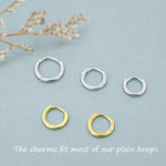 Sterling Silver Pigeon Earring Charms For Hoop Earrings