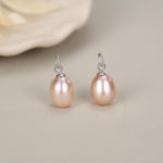 Sterling Silver Pink Pearl Hoop Earring Charms For Hoop Earrings