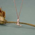 Sterling Silver Flying Heron/Crane Bird Necklace