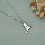 Sterling Silver Flying Heron/Crane Bird Necklace