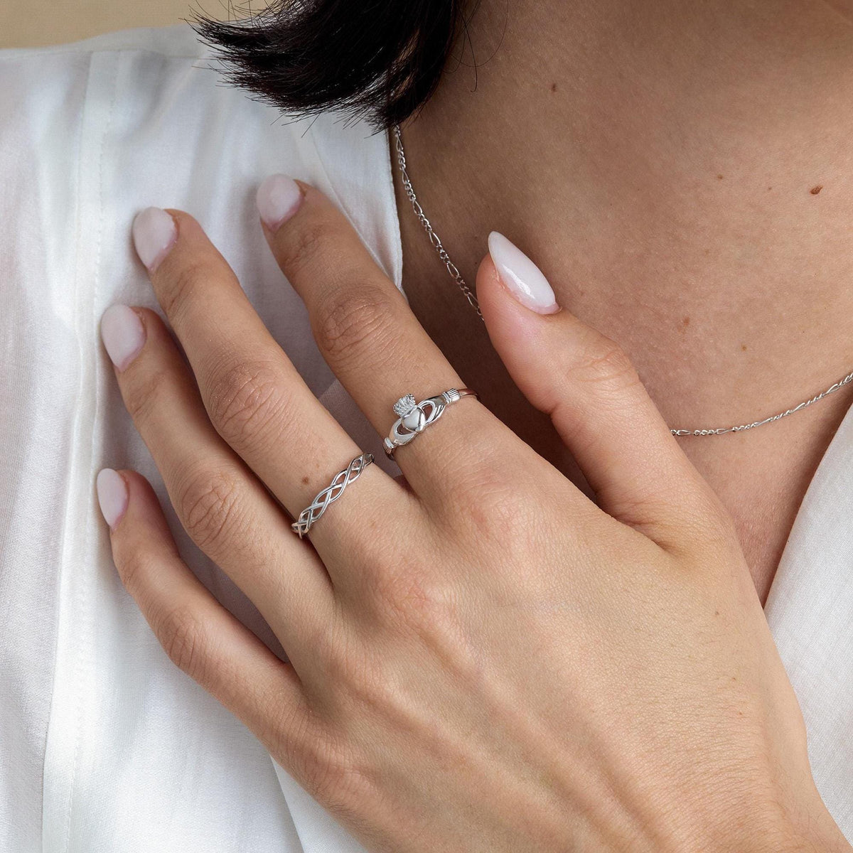 Sterling Silver Claddagh Ring, Traditional Irish Ring US 5 - 8, Delicate Celtic Symbol Jewellery