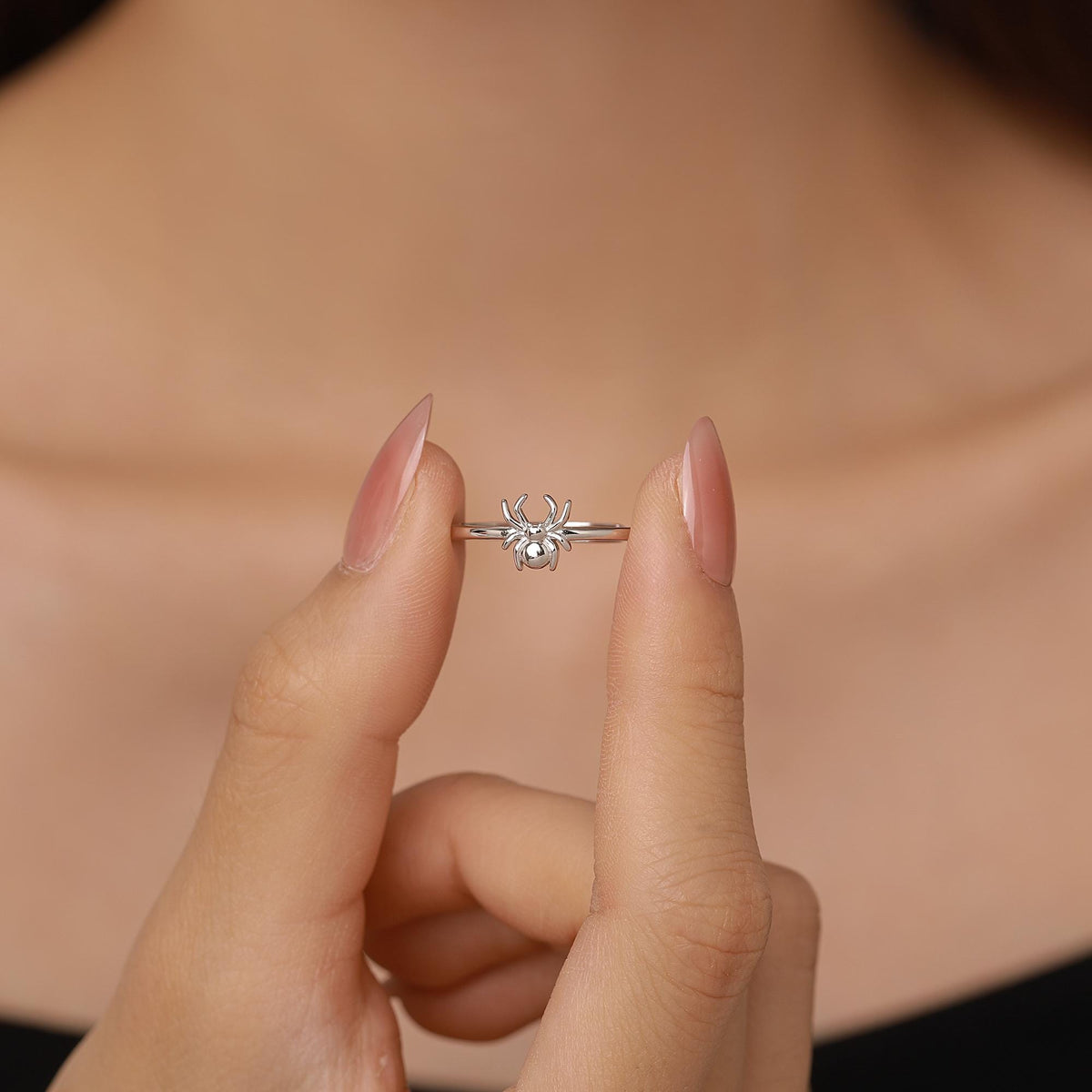 Sterling Silver Tiny Spider Ring