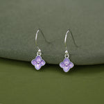 Sterling Silver Hydrangea Flower Drop Earrings