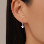 Sterling Silver Hydrangea Flower Drop Earrings