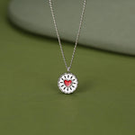 Sterling Silver Jam Biscuit Pendant Necklace