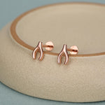 Sterling Silver Wishbone 16G Flat Back Labret Earring