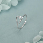 Sterling Silver Snowdrop Flower Adjustable Ring