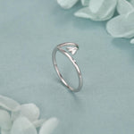Sterling Silver Snowdrop Flower Adjustable Ring