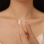 Sterling Silver Snowdrop Flower Adjustable Ring