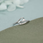 Sterling Silver Snowdrop Flower Adjustable Ring