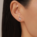 Sterling Silver Gannet Seabird Stud Earrings