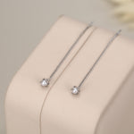 Sterling Silver Pearl Threader Earrings