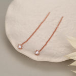 Sterling Silver Pearl Threader Earrings