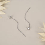 Sterling Silver Pearl Threader Earrings