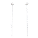Sterling Silver Pearl Threader Earrings