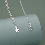 Sterling Silver Star Charm Dangle Choker Necklace