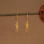 Sterling Silver Dancing Skeleton Drop Earrings