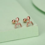Sterling Silver Bacteriophage 18G Screw Back Earrings
