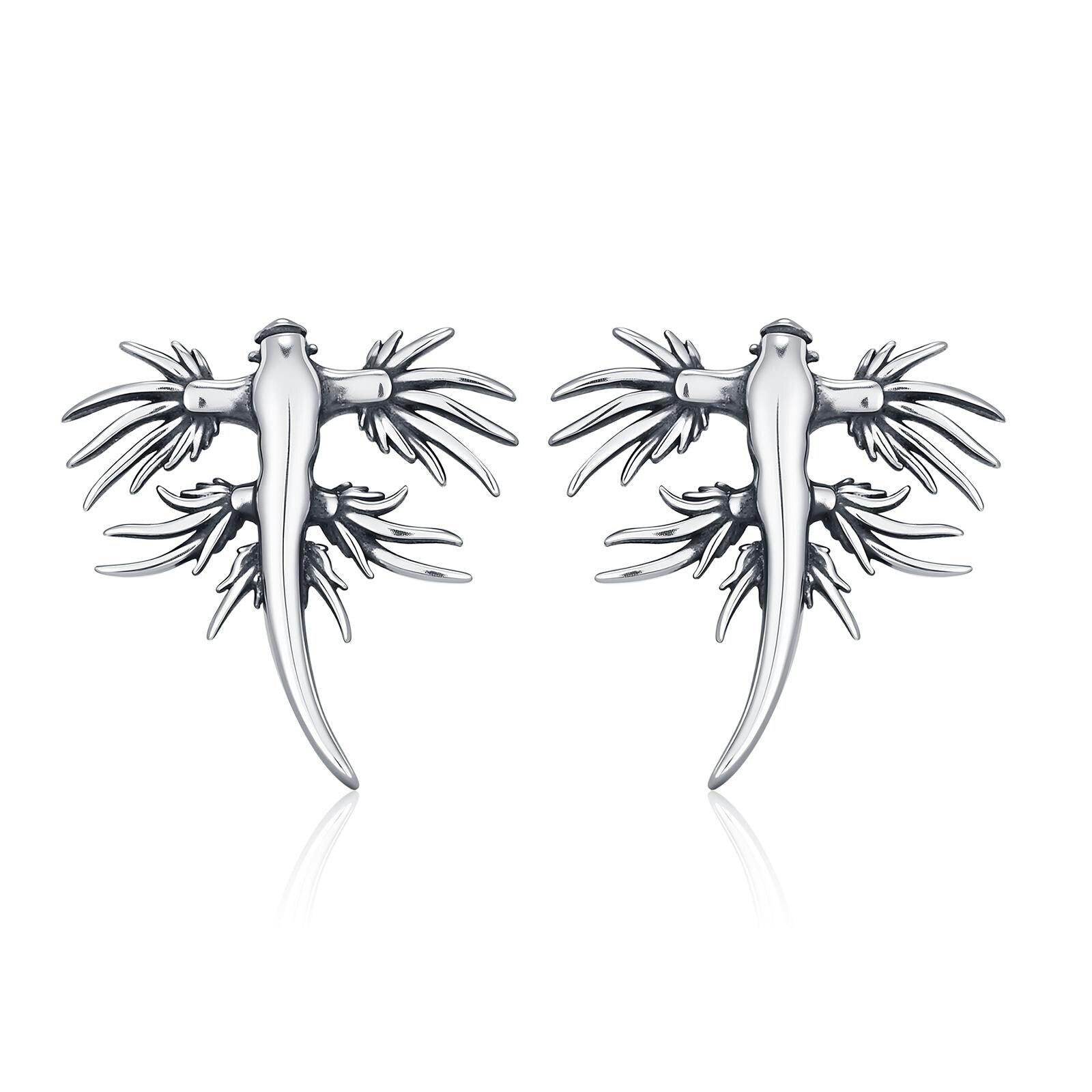 Sterling Silver Blue Dragon Sea Slug Stud Earrings