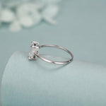 1 Carat Emerald Cut Moissanite Engagement Ring