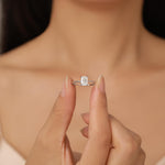1 Carat Radiant Cut Moissanite Engagement Ring