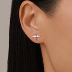 Sterling Silver Spitfire Plane Stud Earrings