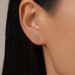 Sterling Silver Celtic Cross Stud Earrings