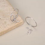 Sterling Silver Serotonin Molecule Hoop Earrings