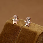 Sterling Silver Mummy Stud Earrings