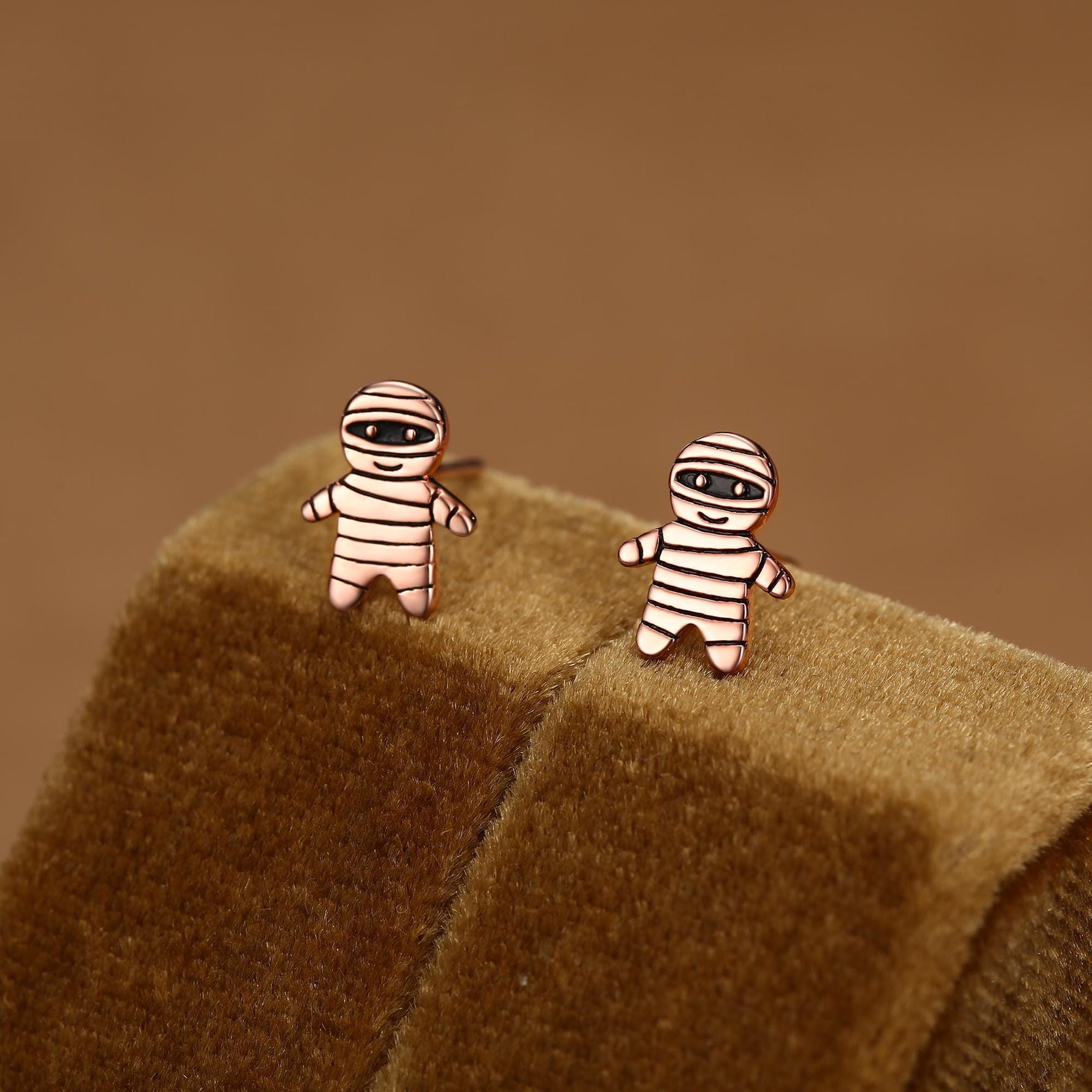 Sterling Silver Mummy Stud Earrings