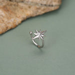 Sterling Silver North Star Ear Cuff