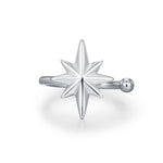 Sterling Silver North Star Ear Cuff